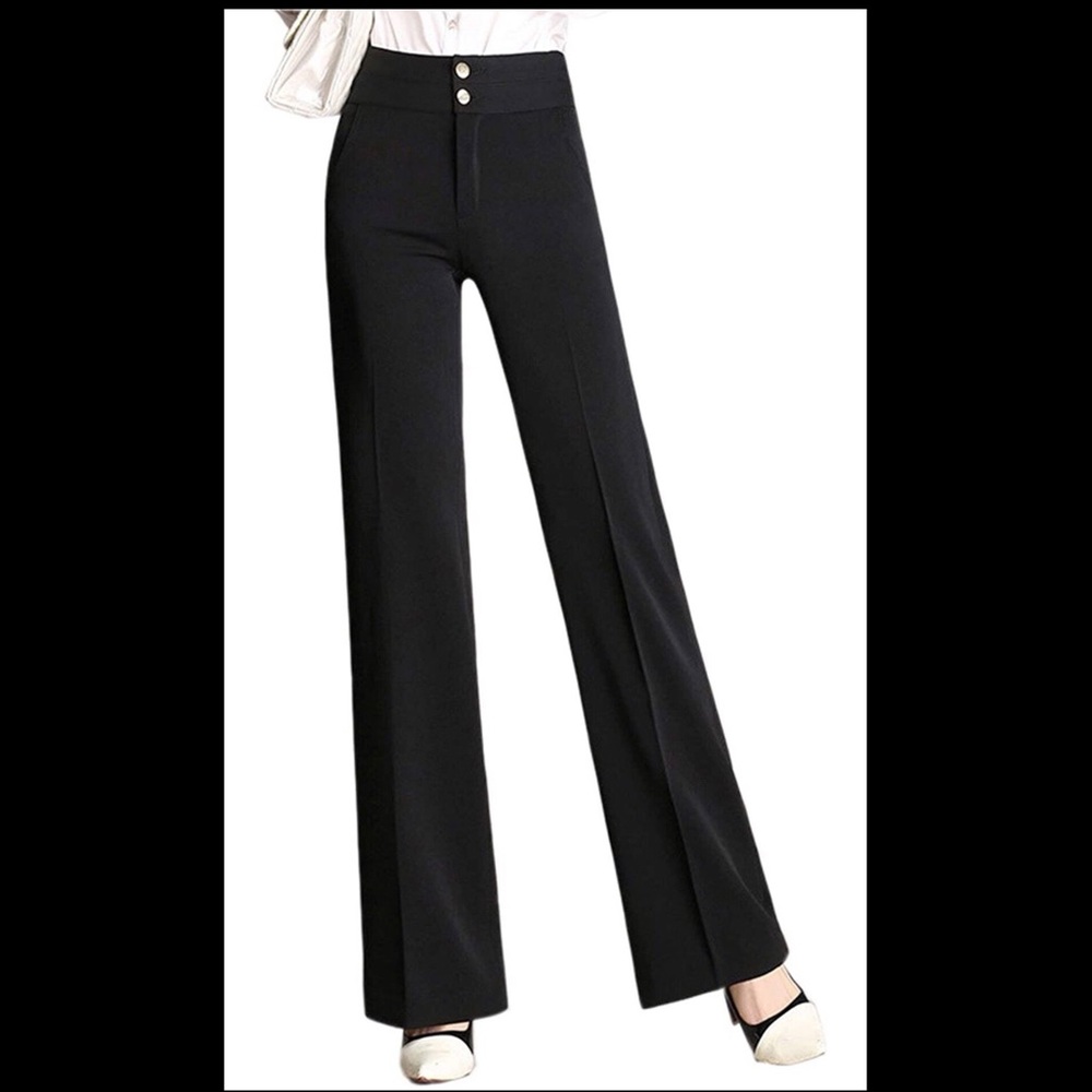 NWT Chartou High Waist Double Button Closure Bootcut Dress Pants
